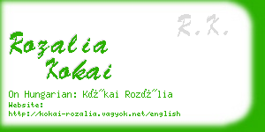 rozalia kokai business card